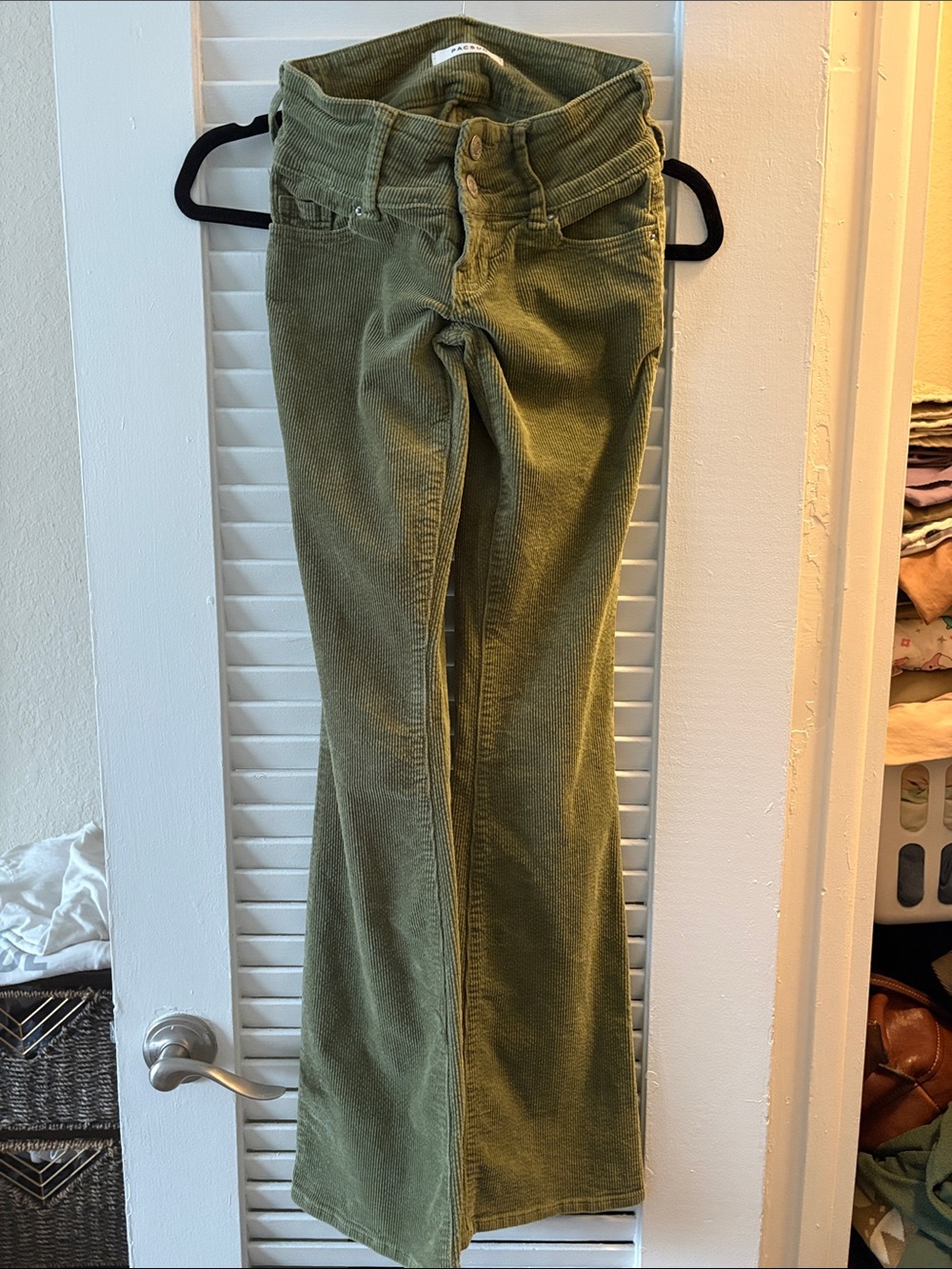 PacSun Olive Corduroy Bootcut Jeans